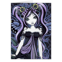 cassandra, flower, butterfly, fairy, faery, faerie, fae, fairies, faeries, pixie, fantasy, art, pitails, violet, blue, bourque, lace, gothic, tattoos, myka, jelina, mika, mushrooms, butterflies and moths, Card with custom graphic design