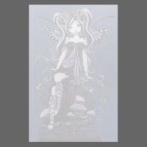 "Cassandra" Violet Butterfly Fairy Art Stationery by mykajelina "Cassandra" Violet Butterfly Fairy Art Stationery