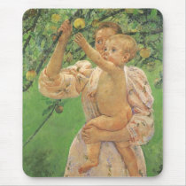 Cassatt's Child Picking Fruit mousepads by MasterpieceCafe Cassatt's Child Picking Fruit mousepads