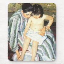 Cassatt's Child's Bath mousepads by MasterpieceCafe Cassatt's Child's Bath mousepads