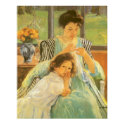 Cassatt's Young Mother Sewing posters