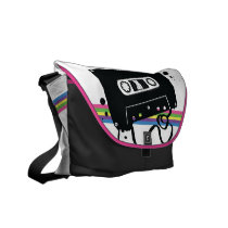 Cassette Stencil messenger bags