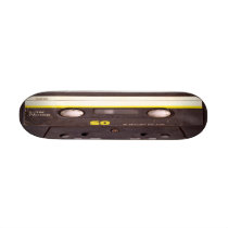 Cassette Tape Black Skateboard Mini