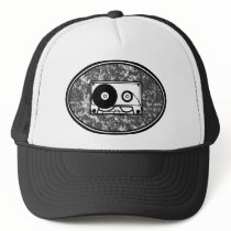 Cassette Tape Black & White hats by atomic50s Cassette Tape Black & White hats
