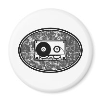 Cassette Tape Black & White magnets by atomic50s Cassette Tape Black & White magnets