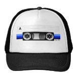 Cassette tape blue label hat hats