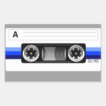 artsprojekt, music, cassette, tape, cassette tape skin, retro, old school, audio, Klistermærke med brugerdefineret grafisk design