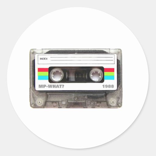 Cassette Tape Classic Round Sticker 