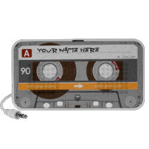 Cassette Tape Customizable Doodle Laptop Speakers