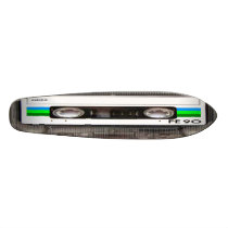 Cassette Tape Green Skateboard Oldschool