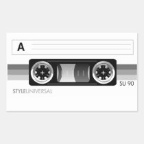artsprojekt, cassette, tape, music, audio, recording, retro, Sticker with custom graphic design