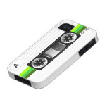 Cassette tape label green iPhone 4 case casemate cases