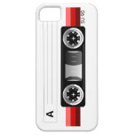 Cassette tape label red iPhone 5 case
