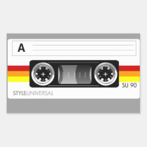 artsprojekt, music, cassette, tape, cassette tape skin, retro, old school, audio, Adesivo com design gráfico personalizado