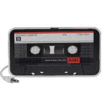 Cassette Tape Red Doodle Speaker