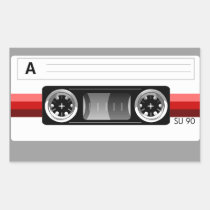 artsprojekt, music, cassette, tape, cassette tape skin, retro, old school, audio, Klistermærke med brugerdefineret grafisk design