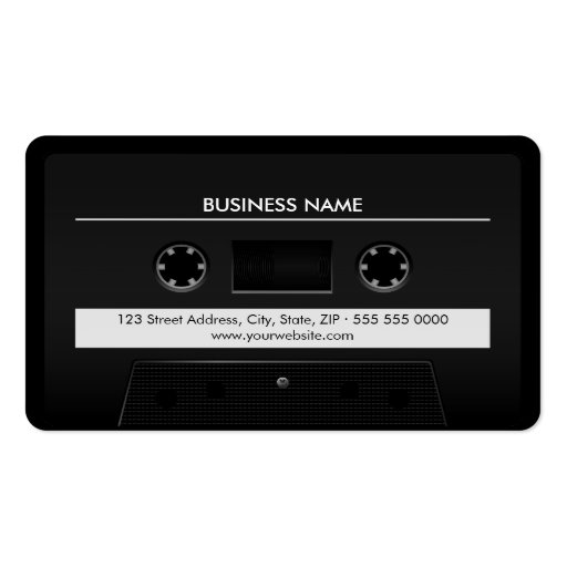Cassette Tape Retro business card (back side)