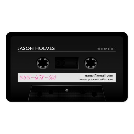 Cassette Tape Retro business card (front side)