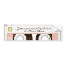 Cassette tape - tan - bumper stickers