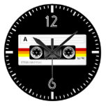 Cassette tape wall clock