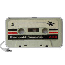 Cassette Tape White Doodle Speaker