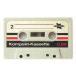 Cassette Tape White Rectangular Stickers