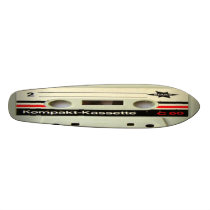 Cassette Tape White Skateboard Oldschool