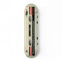 Cassette Tape White Skateboard Pro
