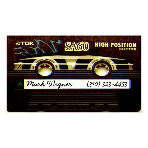 Cassette TDK Business Card Template (front side)