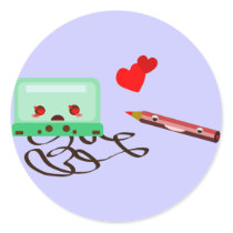 cassettes love stickers