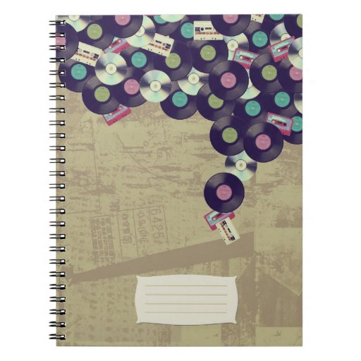 Cassettes, records, and Cds Notebook