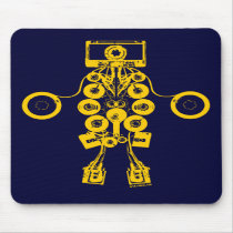 Cassettes Robot Mousepad by Ashmith Cassettes Robot Mousepad
