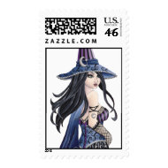 Cassia - Witch Postage Stamp stamp