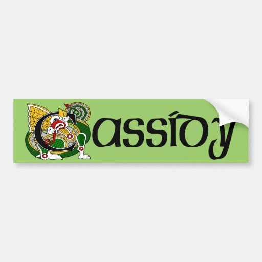 Cassidy Celtic Dragon Bumper Sticker