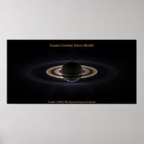Cassini Catches Saturn Backlit Print