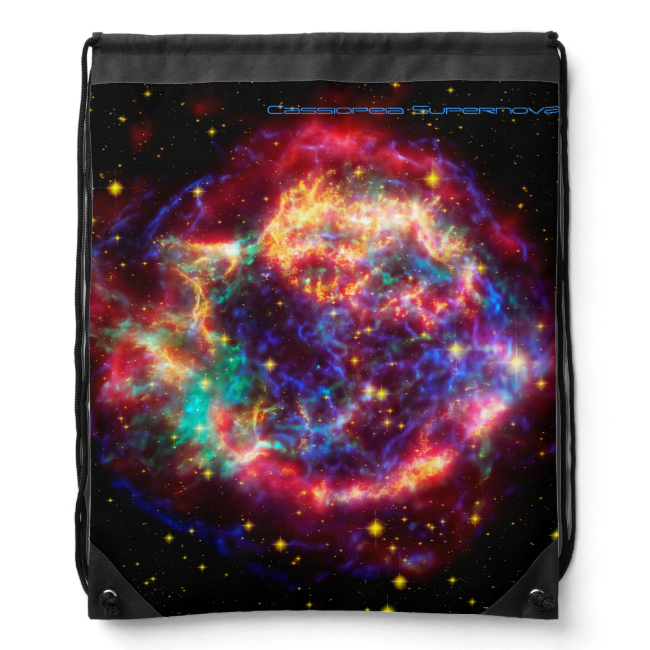 Cassiopeia, Milky Ways Youngest Supernova Drawstring Bag Cassiopeia, Milky Ways Youngest Supernova Drawstring Bag