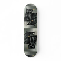 Cast iron fire basket, basic skateboard decks