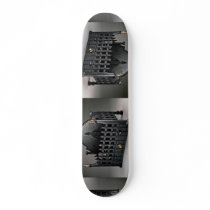 Cast iron fire basket, portcullis design skate boards