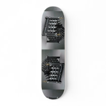 Cast iron fire basket skateboard decks