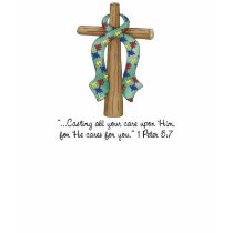 Cast Your Cares Upon Him, Autism Long Sleeve t-shirts by berkeleygirlforever Cast Your Cares Upon Him, Autism Long Sleeve t-shirts