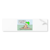 Castaway thinks about his Bernie Madoff investment bumper stickers