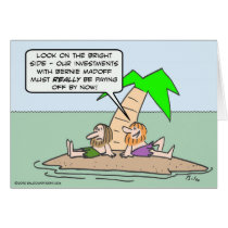 Castaway thinks about his Bernie Madoff investment cards