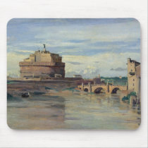 Castel Sant' Angelo and the River Tiber, Rome Mouse Pads