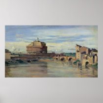 Castel Sant' Angelo and the River Tiber, Rome Posters