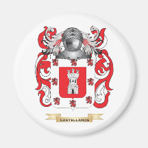 Castellanos Coat of Arms (Family Crest) Magnet