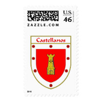 Castellanos Coat of Arms/Family Crest postage