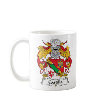 Castilla Family Crest mugs
