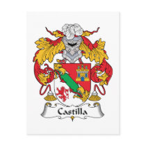 Castilla Family Crest postcards