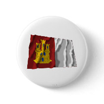 Castilla-La Mancha waving flag Button