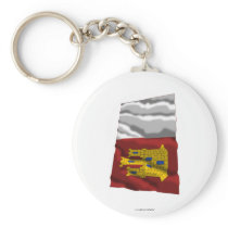 Castilla-La Mancha waving flag Key Chains